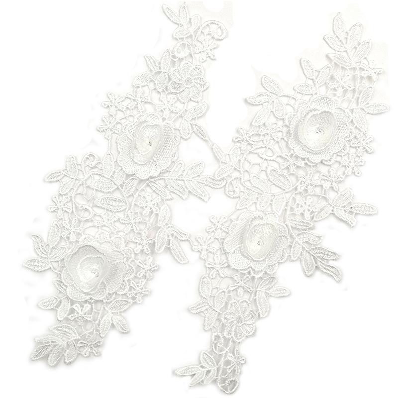 Embroidery Three-Dimensional Hollow DIY Embroidery Pair Lace Lace Accessories Polyester Filamentation Applique Floating Flower