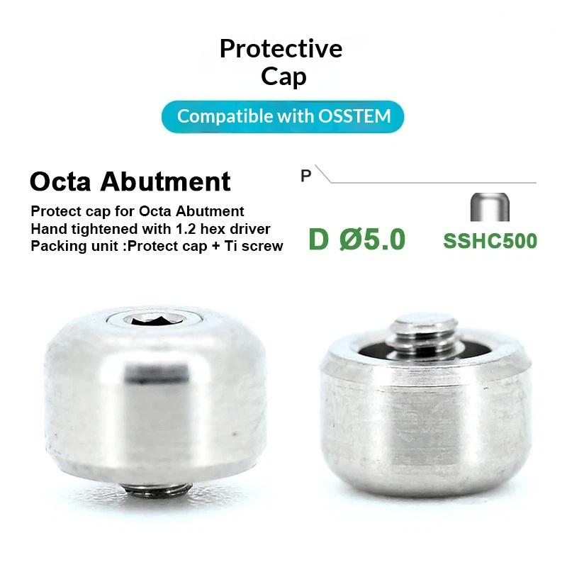 Dentium Implant Composite Protective Cap Smooth Surface Transfer Rod Closing Cap for Professional Dental Implant Procedures