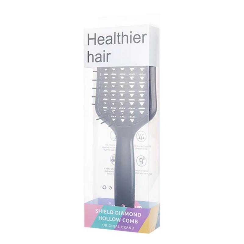 9-рядная расческа для распутывания волос Denman Detangler Hairbrush Scalp Massager Straight Curly Wet Removable DIY Hair Comb Brush