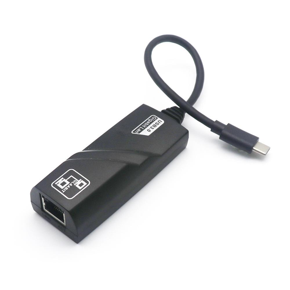 Адаптер USB-C - RJ45 Gigabit Ethernet, конвертер сетевых карт без драйверов для компьютеров и планшетов