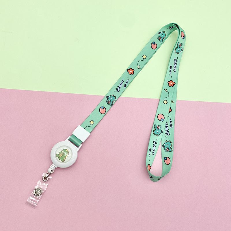 Cute Cartoon Retractable Badge Reels Lovely Animal Floral Fruit ID Card Lanyards Badge Holder Office Accessories School Supplies
