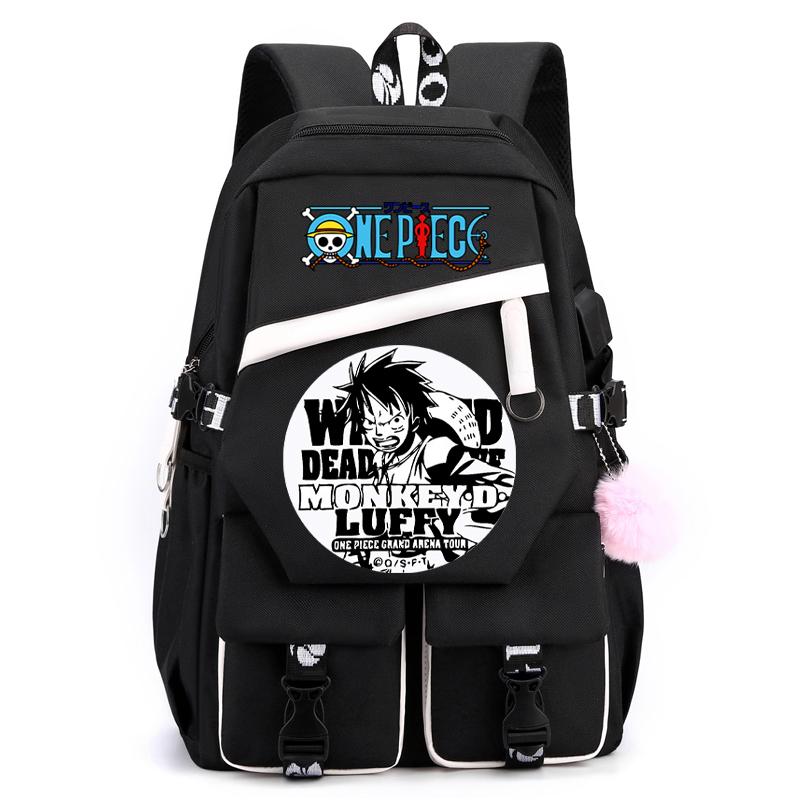 Аниме One Piece Anti Theft Bag Водонепроницаемый рюкзак для путешествий на открытом воздухе Канцелярские принадлежности для девочек и мальчиков, для ежедневного обучения, удобная сумка для книг Mochila