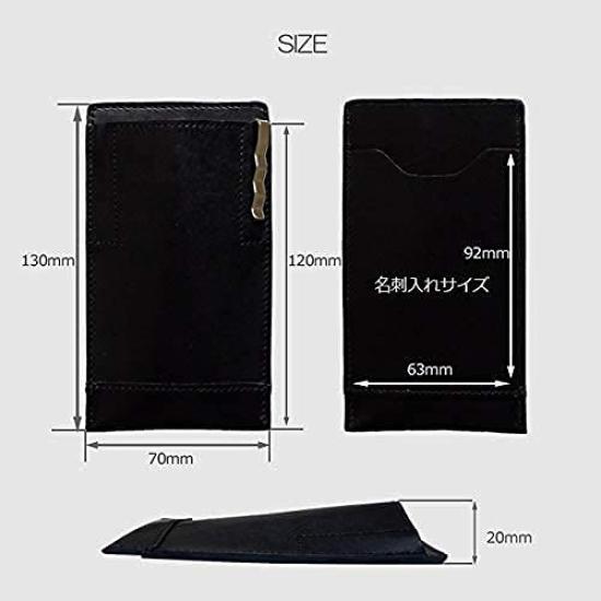 Chest pocket business pencil case with business card holder (antique)
