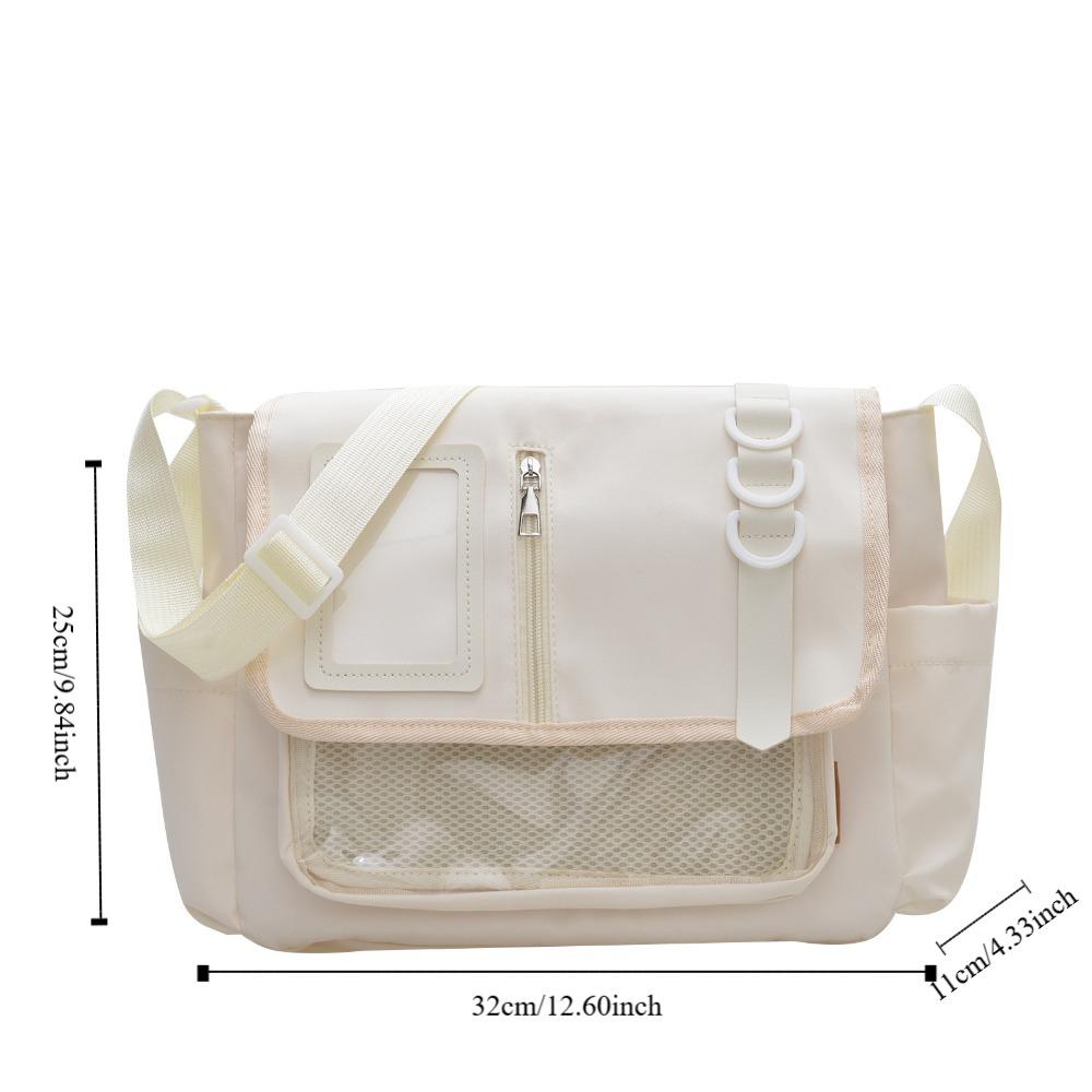 Zipper Bag Solid Color Itabag Cotton Doll Bag Shoulder Bag Creative Transparent Bags Women