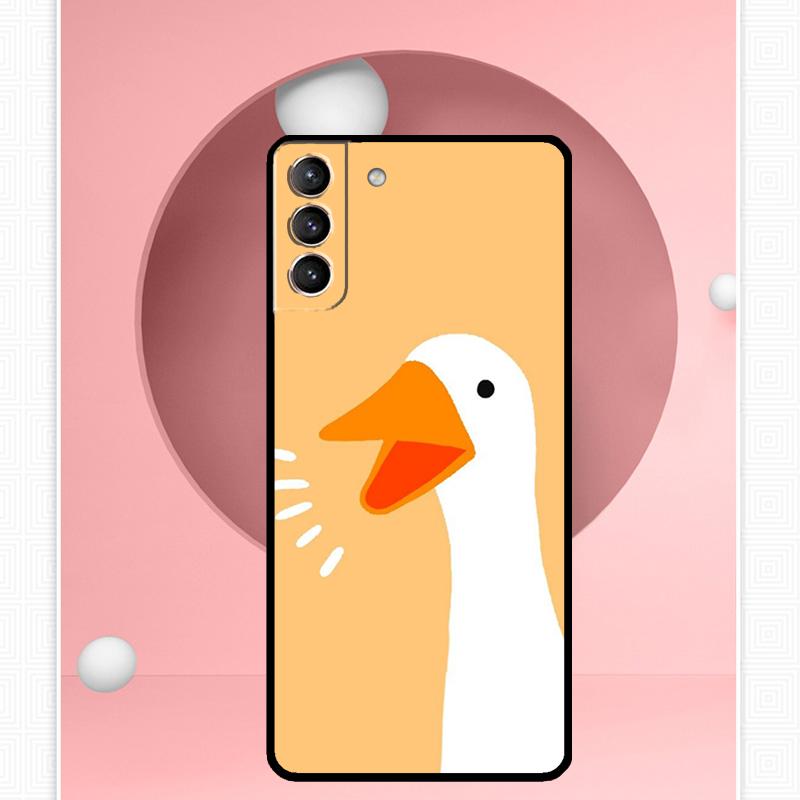 Cartoon Funny Goose Case For Samsung Galaxy S24 S23 Ultra S22 S20 FE S21 FE Note 10 20 S8 S9 S10 Plus Cover