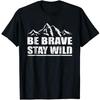 NOTEE Мужская рубашка-футболка Ryan Ames Be Brave Stay Wild Great Outdoors Adventure Черный