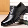 Foreign trade hole leather shoes men's genuine leather men's business dress three joint work leather sandals men's shoes