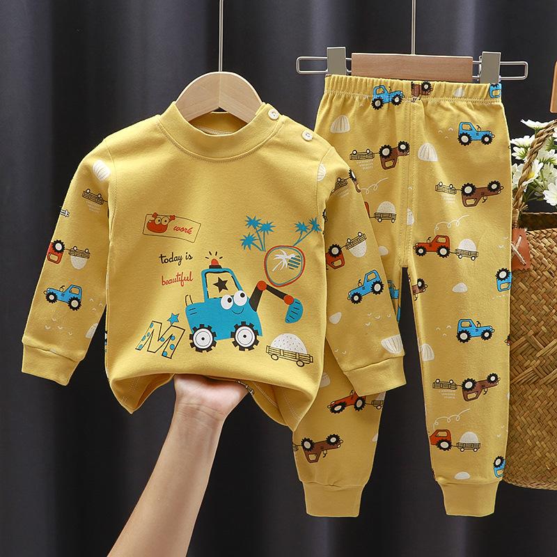 Children's Underwear Set Pure Cotton New Boys' Home Clothes Baby's All Cotton Warm Girls' Autumn Clothes Autumn Pants Children's Clothes