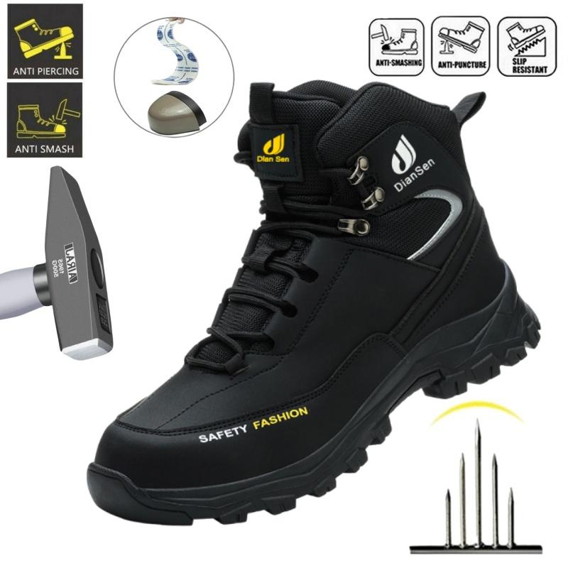 Водонепроницаемые защитные ботинки мужские неубиваемые рабочие ботинки со стальным подноском противоударные устойчивые к проколам защитные ботинки hombre рабочие боты