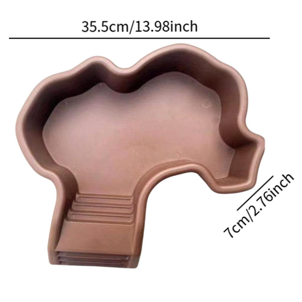 Tortoise Food Dish with Ramp Multifunctional Water Bowl Aquarium Supplies for Turtles and Reptile Pets