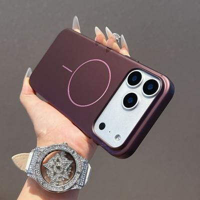 Роскошный магнитный чехол для телефона для iPhone 17 Air 11 12 13 16 14 15 Pro Max 14 16 15 Plus Magsafe Беспроводная зарядка Защитная крышка