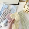 Women's Summer Thin Cotton Striped Moon Tzu Loose Tube Pile Socks