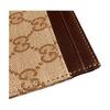Gucci Brand Print Artificial Leather Card Holder Unisex Couple Style Sand and Brown