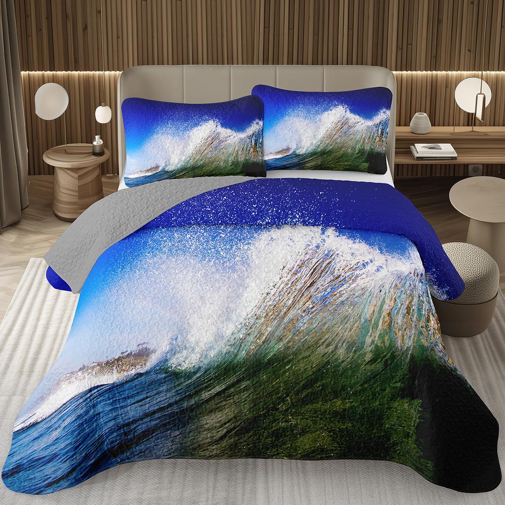 Покрывало Дерево Пейзаж Природы Покрывала для Мальчиков Девочек Реверсивный Серый Комплект Покрывала Современное Абстрактное Искусство Стеганое Постельное Белье Квин