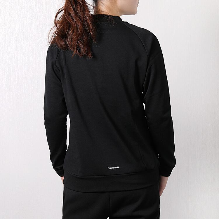 Adidas Неоамериканский ретро принтованный спортивный повседневный пуловер свитшот женский свитшот черный DM4141