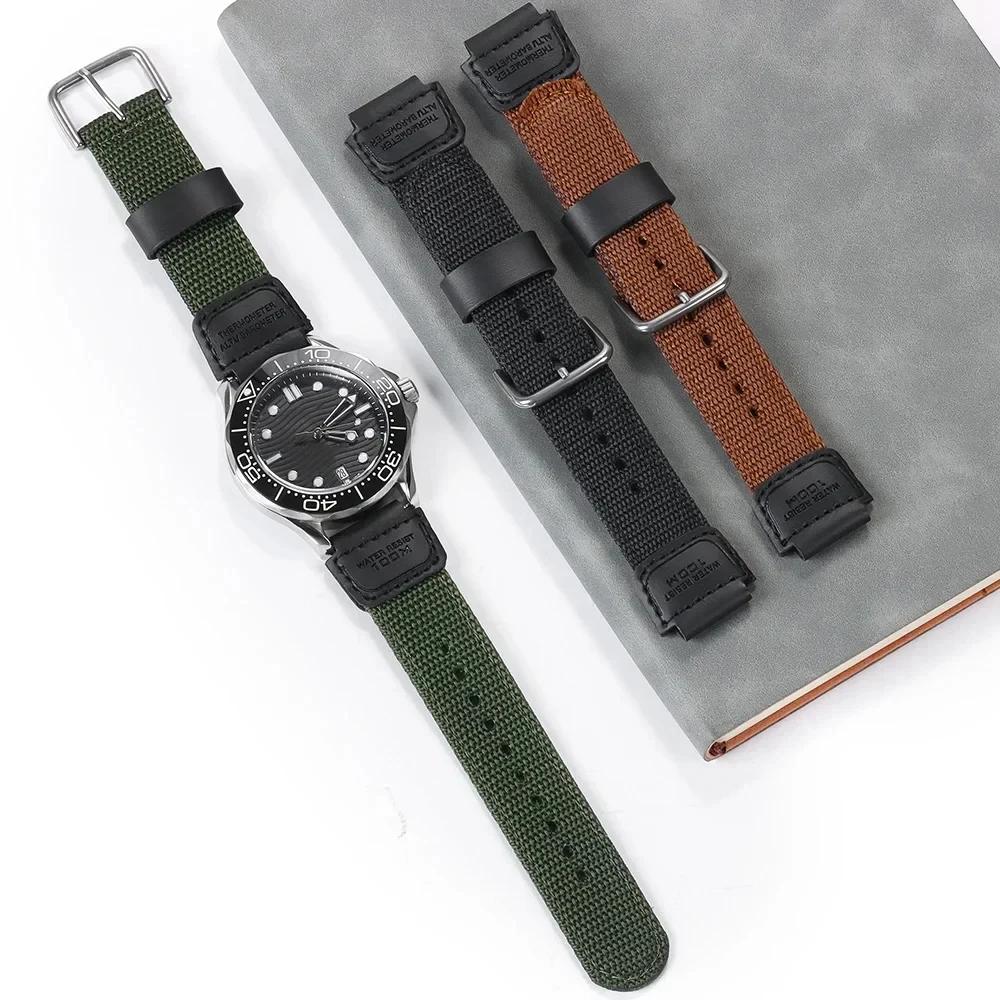 18-мм нейлоновый холщовый ремешок для часов Casio AE-1200WH/SGW-300/AQ-S810W, мужской, женский, спортивный браслет, высококачественная сменная браслет