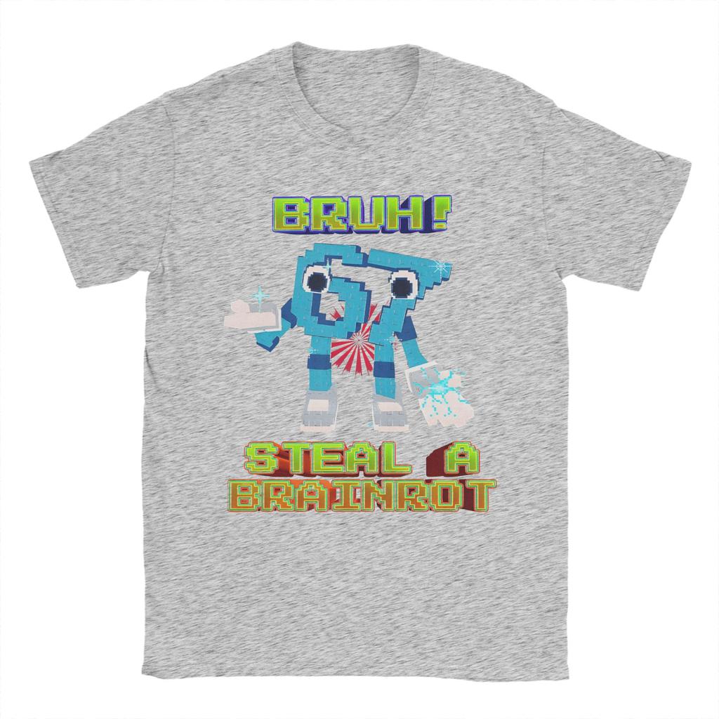 Мужская Женская Bruh 67 Шесть Семь 6-7 Смешной Мем Про Мозг Футболка 100% Хлопок Графический Принт Футболка Одежда Наряды