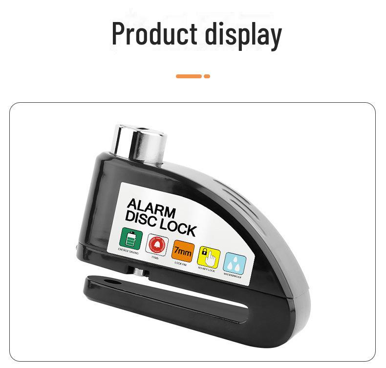 Водонепроницаемая противоугонная сигнализация из сплава с дисковым тормозом для мотоциклов и электровелосипедов