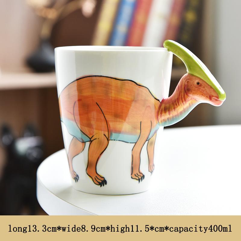 Creative Dinosaur Shaped Water Cup Cute Animal Ceramic Mug Office Water Cup Breakfast Cup Gift Coffee Mug Home Decoration