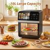Air Fryer 10L, Large Capacity Oil-Free Air Fryer Oven, 1800W Digital Touchscreen, 8 Preset Cooking Functions, Viewing Window & Interior Light