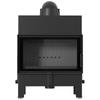 Air fireplace KRATKI FLOKI 10kW Ø200 black with closing installation kit