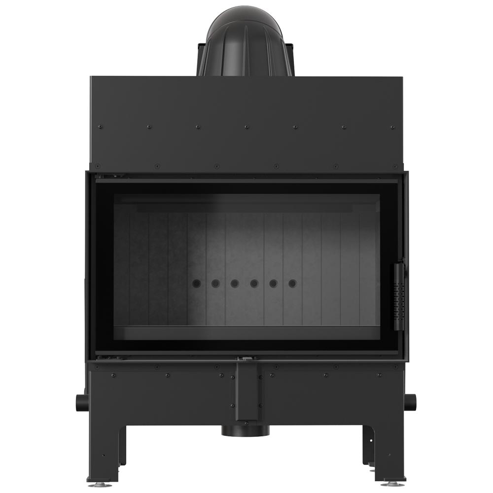 Air fireplace KRATKI FLOKI 10kW Ø200 black with closing installation kit