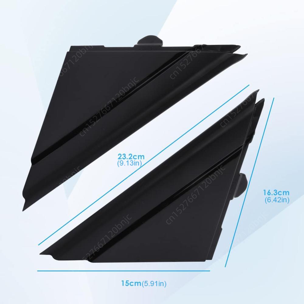 For FIAT 500 2012-2019 Molding Door Mirror Triangle Plate Cover Front Window A-pillar Triangle Matte Black 1SH17KX7AA 1SH16KX7AA