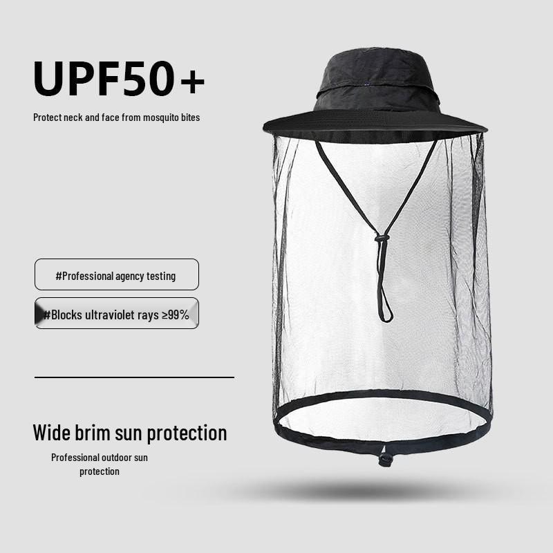 Унисекс летняя шляпа от солнца: Сетчатый, Защита от комаров, Быстросохнущий, Водонепроницаемый, Идеально подходит для рыбалки и альпинизма