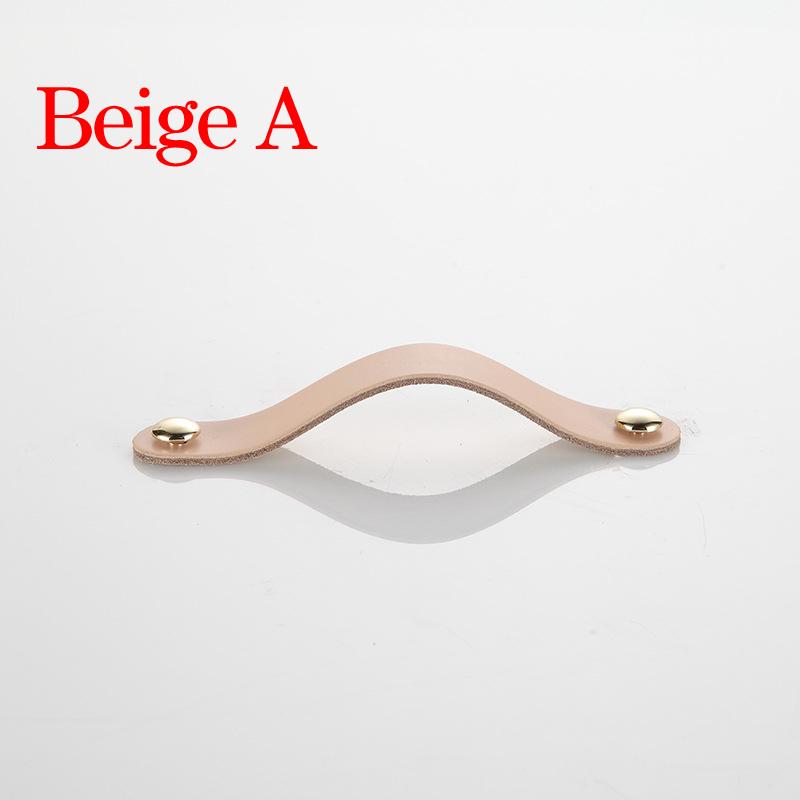 Leather Door Handle Cabinet Drawer Knobs Cupboard PU Leather Pulls Furniture Handles With Screws Furniture Hardware Accessories