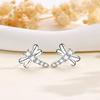 Dragonfly Stud Earrings Female Mori Small Fresh Cute Small Exquisite Niche Design Ins Style Earrings