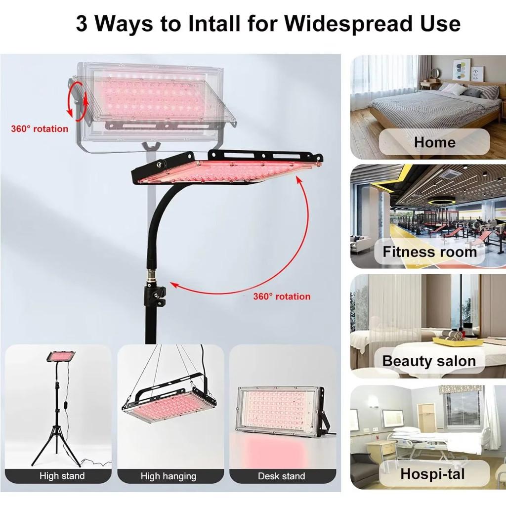 100 Вт Регулируемая подставка 660 нм Красный и 850 нм Инфракрасный свет Устройство Терапевтическое оборудование для снятия боли в теле Красный светодиодный терапевтический светильник