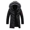 Winter Parka Men 'S Solid Jacket Thick Warm Coat Long Hooded Jacket Fur Collar Windproof Padded Coat Fashion Men