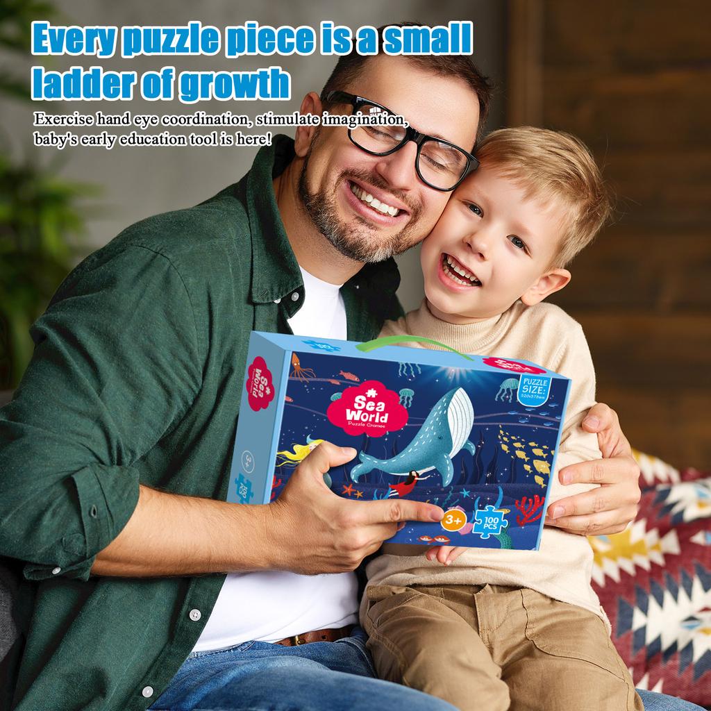 100 шт. Продвинутые развивающие пазлы для детей, для детского сада, мальчиков и девочек, сборные игрушки для раннего развития. Толщина пазла 1 см