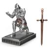 HDMbigmi Kingsguard Knight Pen Holder Pen Stand Desk Organizer and Accessories Resin Pencil Holder Gift with Metal Sword Letter Opener for Office or