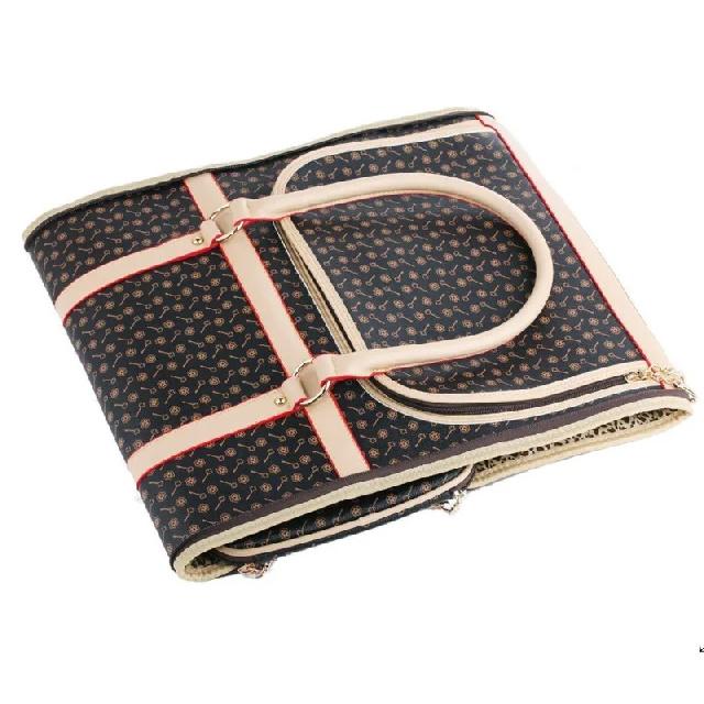 Luxury Pet Carrier Car Dog Bag Multi-functional Transport Outdoor Pet Shoulder Sling Foldable Puppy Travel Handbag Dog Accessory