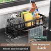 Kitchen Sink Drain Rack Organizer Stainless Steel Self-draining Sink Shelf Soap Sponge Holder Dishcloth Towel Rack Filter Basket