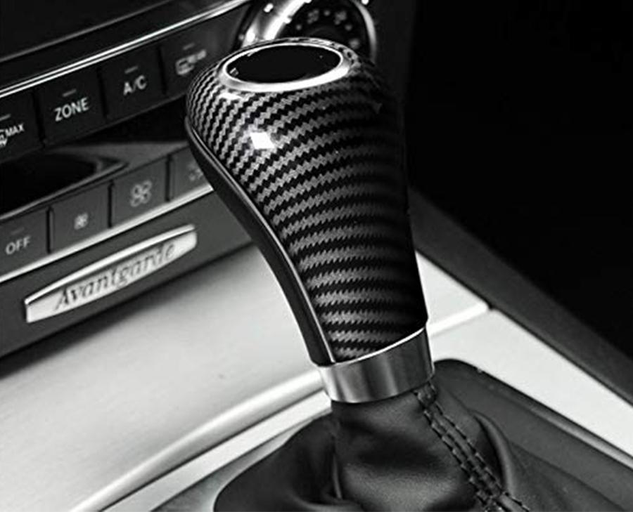 Carbon Fiber Gear Shift Knob Cover Trim Fit For Mercedes-Benz W204 C E G GLS Class