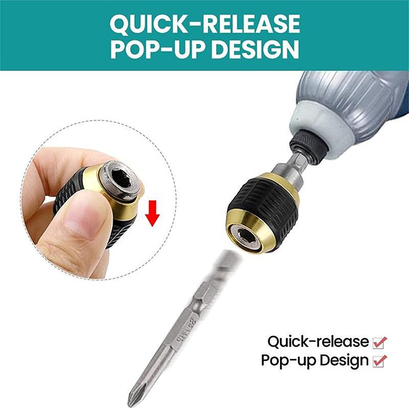 11PCS Quick Release Adapter Set with Hex Shank Self-Locking Bits & Magnetic Drill Tips for Electric Screwdriver/Handheld Drill