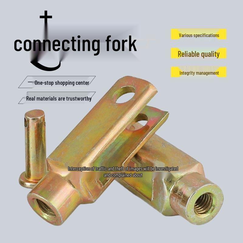 Оцинкованная тяга тормоза трактора U-образная кованая стальная вилка с прямой и обратной резьбой