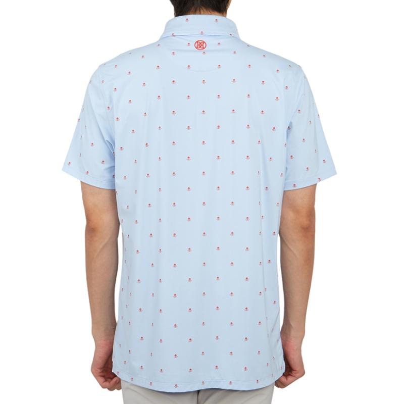 Galleria G Fore Golf Wear Мужская футболка с воротником и коротким рукавом G4mS23k361a Sky