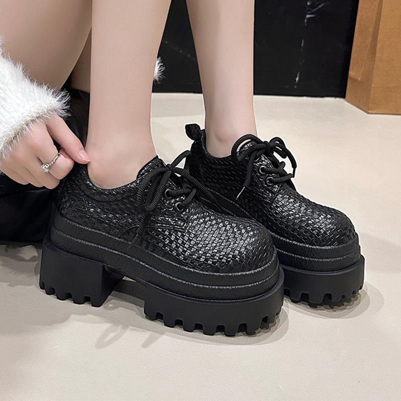 Модные балетки на платформе, женские спортивные туфли, модные туфли-лоферы для платья, повседневные кроссовки на шнуровке, 2025, осень, для ходьбы, новые Zapatillas De Mujer