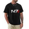 Футболка Mass Effect с потертостями N7 свитшот винтажный дешевые вещи мужские белые футболки