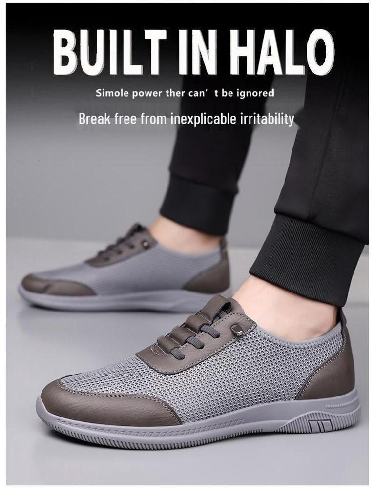 Summer Men's Breathable Mesh Flyknit Sneakers - Stylish & Versatile Driving Shoes