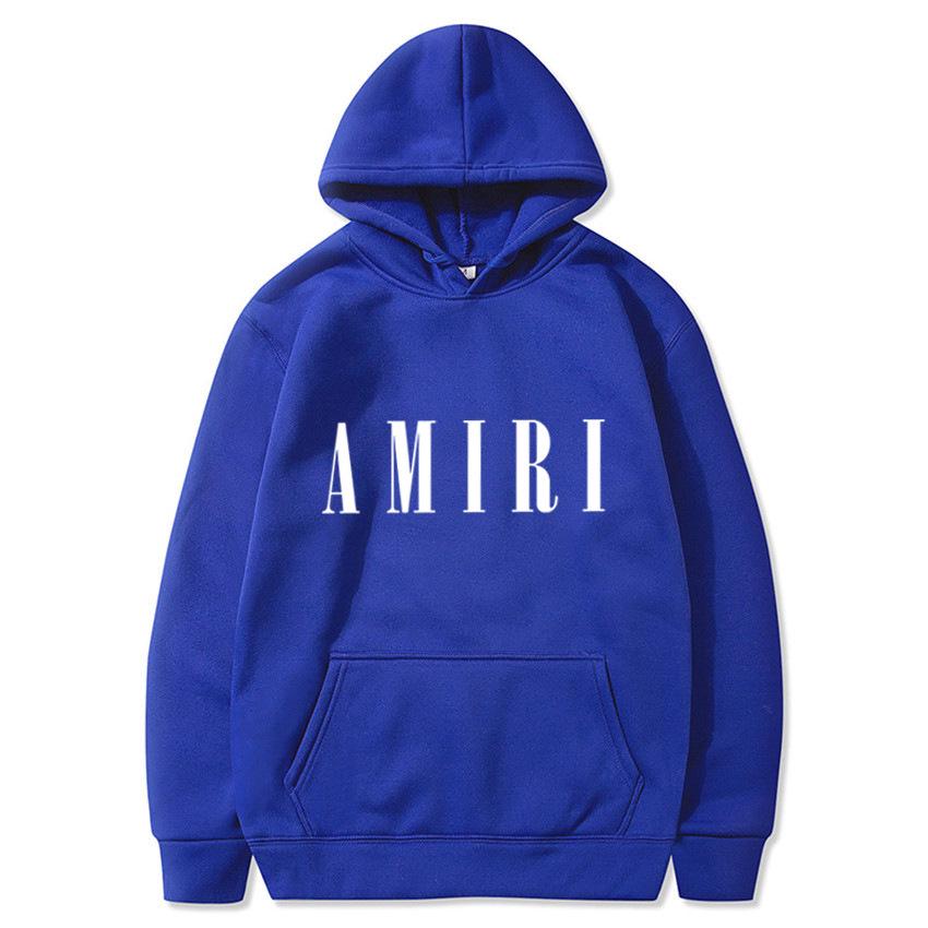 Amiri Print Unisex Casual Hoodie - Trendy Loose Fit Sweatshirt