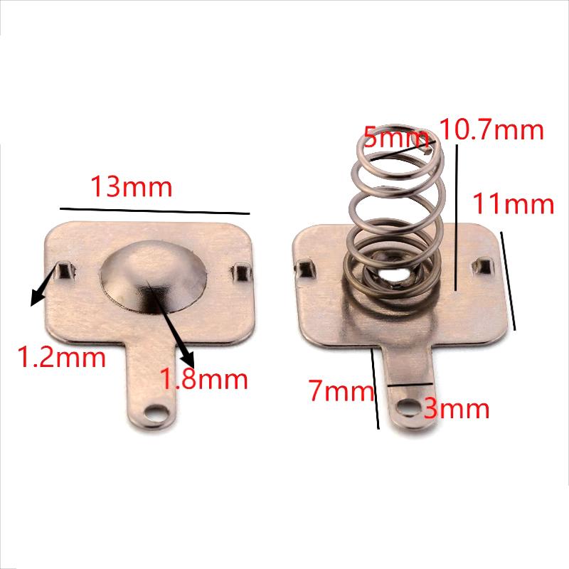 20PCS 18650 Battery Sheet Spring Connector Bipolar Positive Negative Tabs for Electronics Battery Pack Assembly DIY