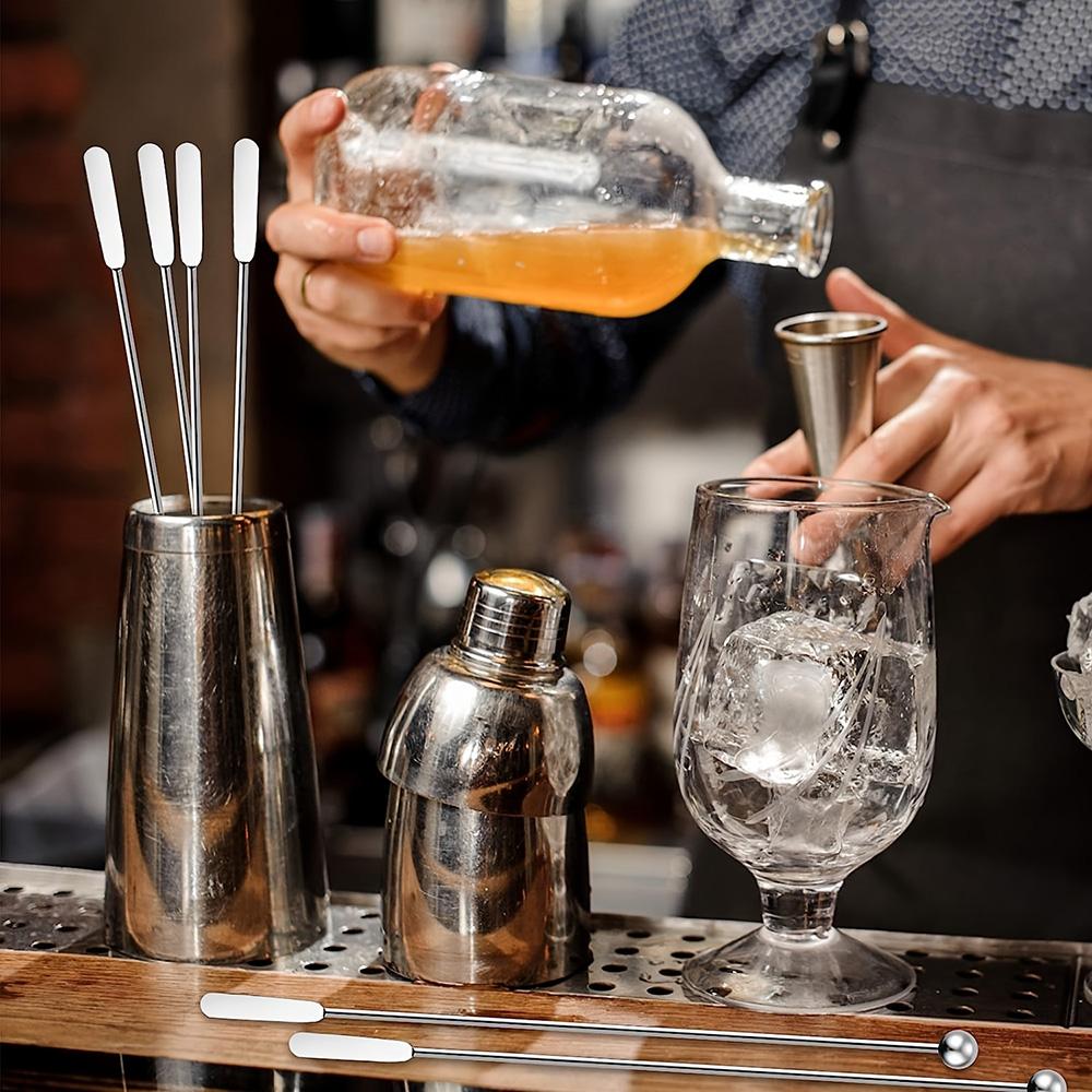 5Pcs Metal Cocktail Stirrers Made of High-Quality 304 Stainless Steel Suitable for Coffee And Beverage Mixing Ideal for Home