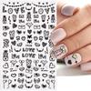 Nail Art Stickers, Romantic Valentine'S Day Love Cartoon Panda Love Adhesive Nail Stickers