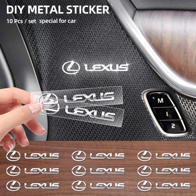2/5/10pcs Metal emblem Auto Decor Decals Car Window Wiper Stickers For Lexus EX300H RX450H IS300H ES300H NX RX GS Al20 LX GXBW3