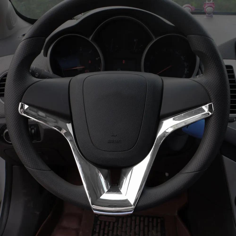 Автоаксессуары для Chevrolet Cruze Trax Tracker Sonic Стайлинг автомобиля Хромированная накладка на руль Вставка Наклейка