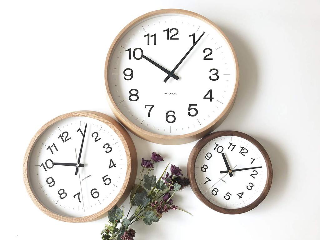 KATOMOKU Muku Clock 16 LL Natural km-116NARCS 392mm